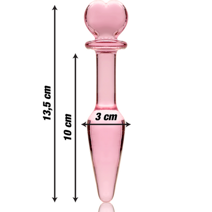 NEBULA SERIES BY IBIZA - MODEL 7 ANALPLUG BOROSILIKATGLAS KLAR 13.5 CM -O- 3 CM