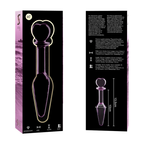 NEBULA SERIES BY IBIZA - MODELL 7 ANALPLUG BOROSILIKATGLAS ROSA 13.5 CM -O- 3 CM