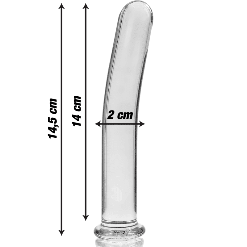 NEBULA SERIES BY IBIZA - MODELL 8 DILDO BOROSILIKATGLAS KLAR 14.5 CM -O- 2 CM - Vanelion Paradise