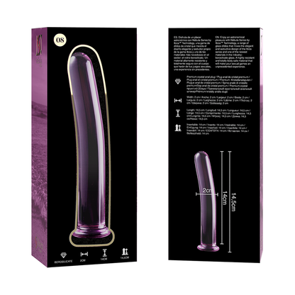 NEBULA SERIES BY IBIZA - MODELL 8 DILDO BOROSILIKATGLAS KLAR 14.5 CM -O- 2 CM