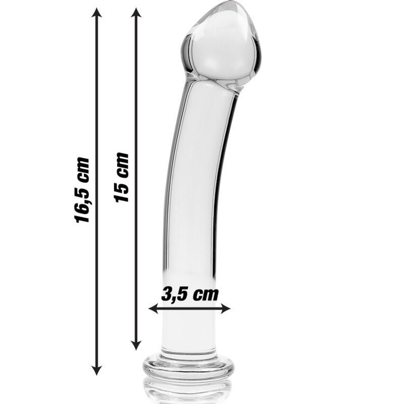 NEBULA SERIES BY IBIZA - MODELL 11 DILDO BOROSILIKATGLAS KLAR 16 CM -O- 3 CM