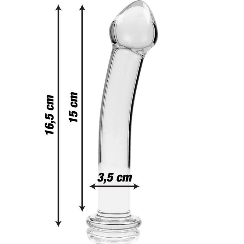 NEBULA SERIES BY IBIZA - MODELL 11 DILDO BOROSILIKATGLAS KLAR 16 CM -O- 3 CM - Vanelion Paradise