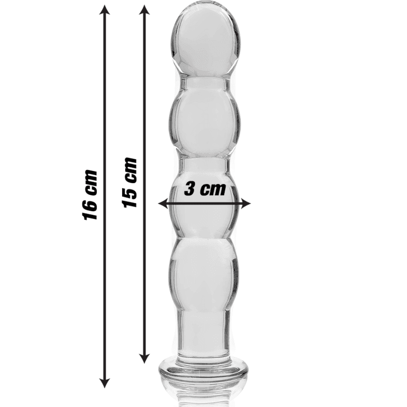 NEBULA SERIES BY IBIZA - MODELL 10 DILDO BOROSILIKATGLAS KLAR 16.5 CM -O- 3.5 CM - Vanelion Paradise