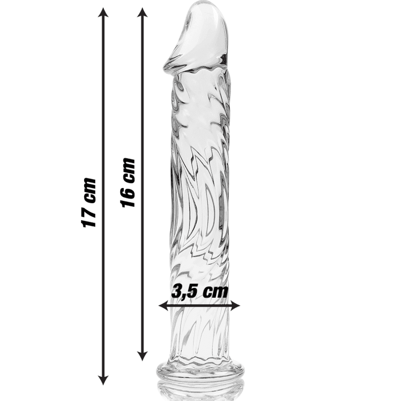 NEBULA SERIES BY IBIZA - MODELL 12 DILDO BOROSILIKATGLAS KLAR 17 CM -O- 3.5 CM - Vanelion Paradise