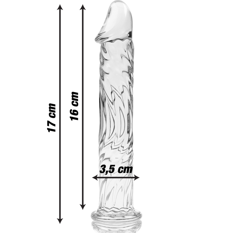 NEBULA SERIES BY IBIZA - MODELL 12 DILDO BOROSILIKATGLAS KLAR 17 CM -O- 3.5 CM