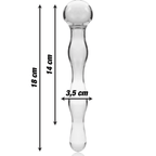 NEBULA SERIES BY IBIZA - MODELL 13 DILDO BOROSILIKATGLAS KLAR 18 CM -O- 3.5 CM - Vanelion Paradise