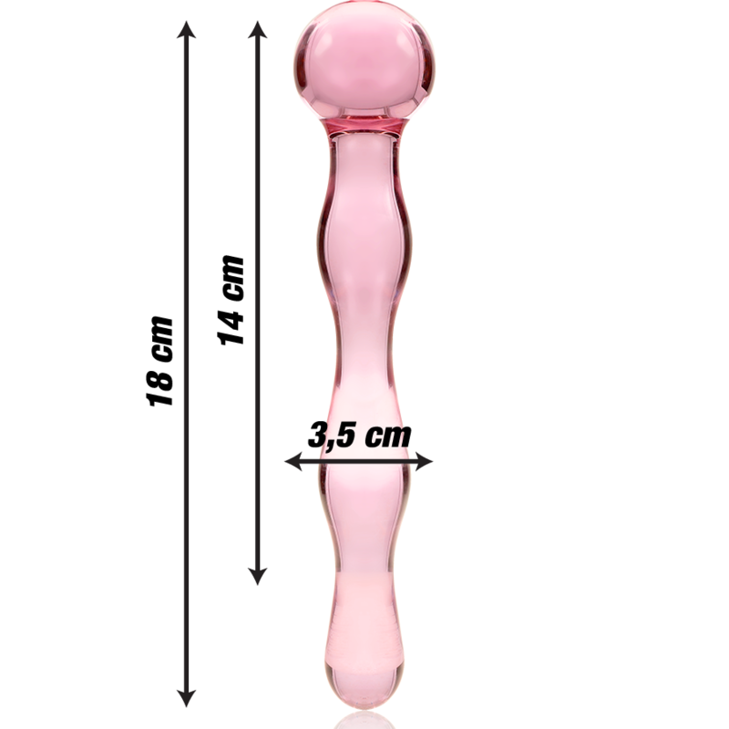 NEBULA SERIES BY IBIZA - MODELL 13 DILDO BOROSILIKATGLAS KLAR 18 CM -O- 3.5 CM