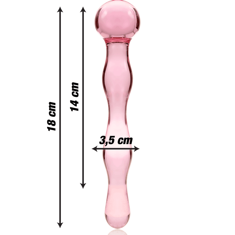 NEBULA SERIES BY IBIZA - MODELL 13 DILDO BOROSILIKATGLAS KLAR 18 CM -O- 3.5 CM - Vanelion Paradise