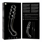 NEBULA SERIES BY IBIZA - MODELL 14 DILDO BOROSILIKATGLAS KLAR 18.5 CM -O- 3 CM - Vanelion Paradise