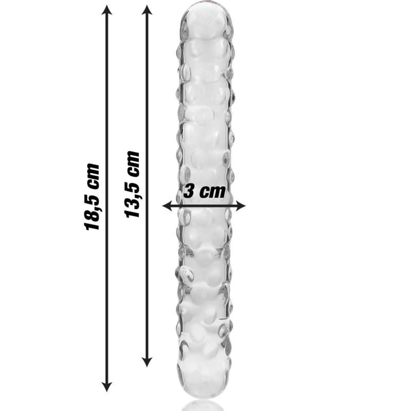 NEBULA SERIES BY IBIZA - MODELL 15 DILDO BOROSILIKATGLAS KLAR 18.5 CM -O- 3 CM