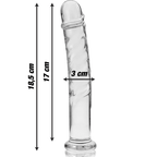NEBULA SERIES BY IBIZA - MODELL 16 DILDO BOROSILIKATGLAS KLAR 18.5 CM -O- 3 CM - Vanelion Paradise