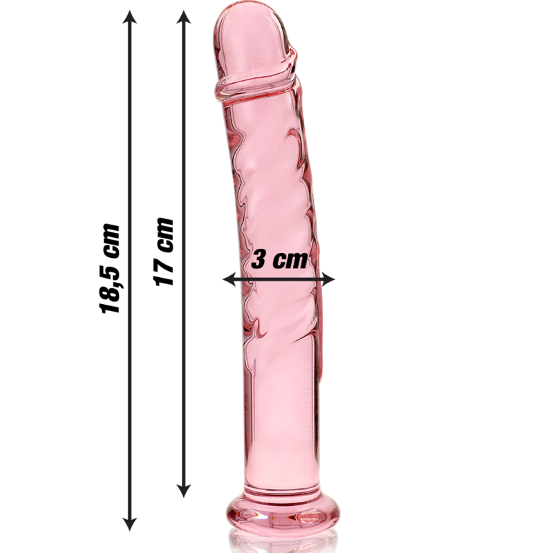 NEBULA SERIES BY IBIZA - MODELL 16 DILDO BOROSILIKATGLAS KLAR 18.5 CM -O- 3 CM