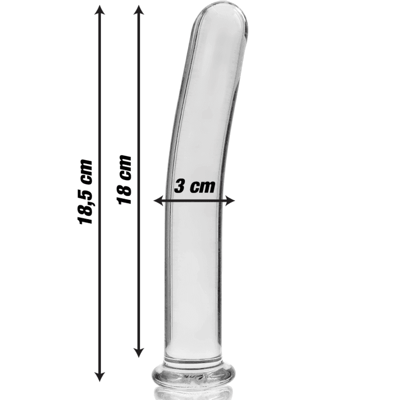 NEBULA SERIES BY IBIZA - MODELL 17 DILDO BOROSILIKATGLAS KLAR 18.5 CM -O- 3 CM - Vanelion Paradise