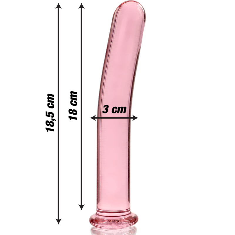 NEBULA SERIES BY IBIZA - MODELL 17 DILDO BOROSILIKATGLAS KLAR 18.5 CM -O- 3 CM