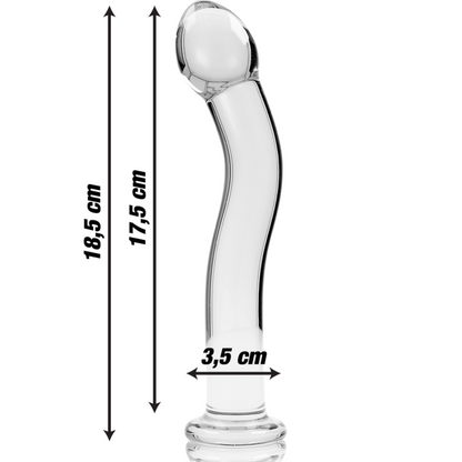 NEBULA SERIES BY IBIZA - MODELL 18 DILDO BOROSILIKATGLAS KLAR 18.5 CM -O- 3.5 CM