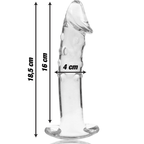 NEBULA SERIES BY IBIZA - MODELL 19 DILDO BOROSILIKATGLAS KLAR 18.5 CM -O- 4 CM - Vanelion Paradise