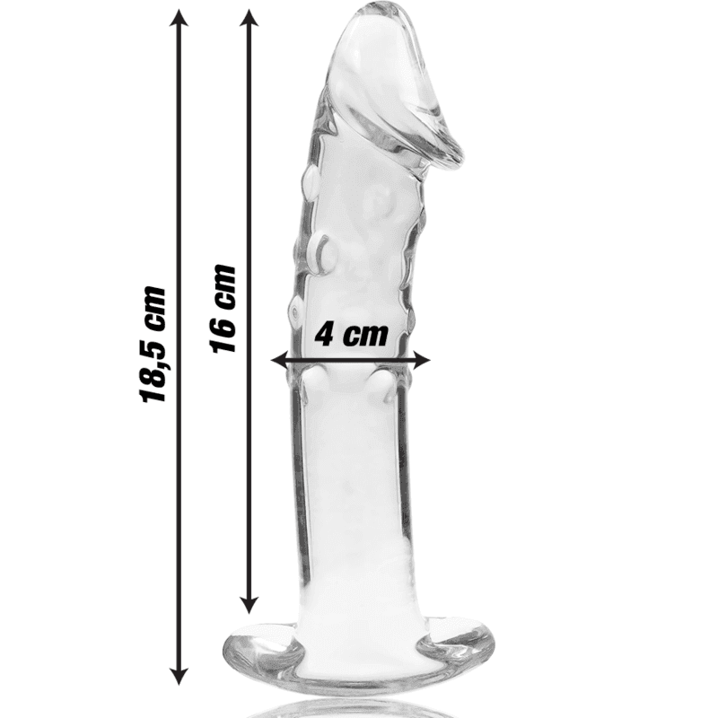 NEBULA SERIES BY IBIZA - MODELL 19 DILDO BOROSILIKATGLAS KLAR 18.5 CM -O- 4 CM - Vanelion Paradise