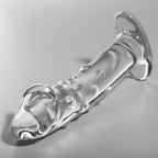 NEBULA SERIES BY IBIZA - MODELL 19 DILDO BOROSILIKATGLAS KLAR 18.5 CM -O- 4 CM - Vanelion Paradise