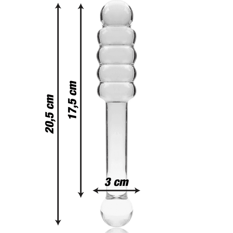 NEBULA SERIES BY IBIZA - MODELL 20 DILDO BOROSILIKATGLAS KLAR 20.5 CM -O- 3 CM - Vanelion Paradise