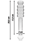NEBULA SERIES BY IBIZA - MODELL 20 DILDO BOROSILIKATGLAS KLAR 20.5 CM -O- 3 CM - Vanelion Paradise