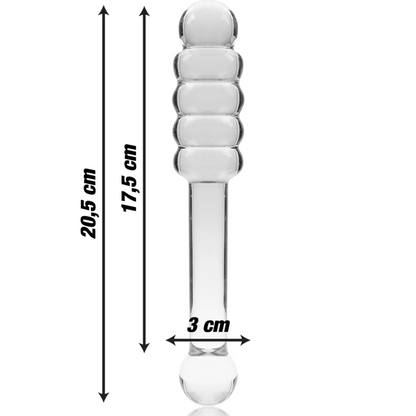 NEBULA SERIES BY IBIZA - MODELL 20 DILDO BOROSILIKATGLAS KLAR 20.5 CM -O- 3 CM