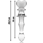 NEBULA SERIES BY IBIZA - MODELL 21 DILDO BOROSILIKATGLAS KLAR 20.5 CM -O- 3.5 CM - Vanelion Paradise