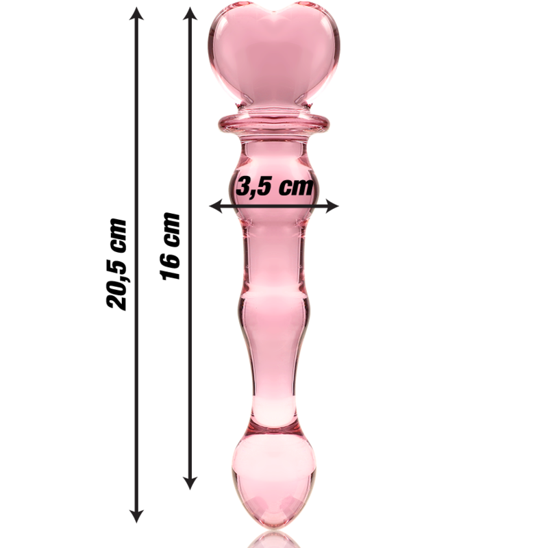 NEBULA SERIES BY IBIZA - MODELL 21 DILDO BOROSILIKATGLAS KLAR 20.5 CM -O- 3.5 CM