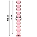 NEBULA SERIES BY IBIZA - MODELL 22 DILDO BOROSILIKATGLAS ROSA 21.5 CM -O- 2.5 CM