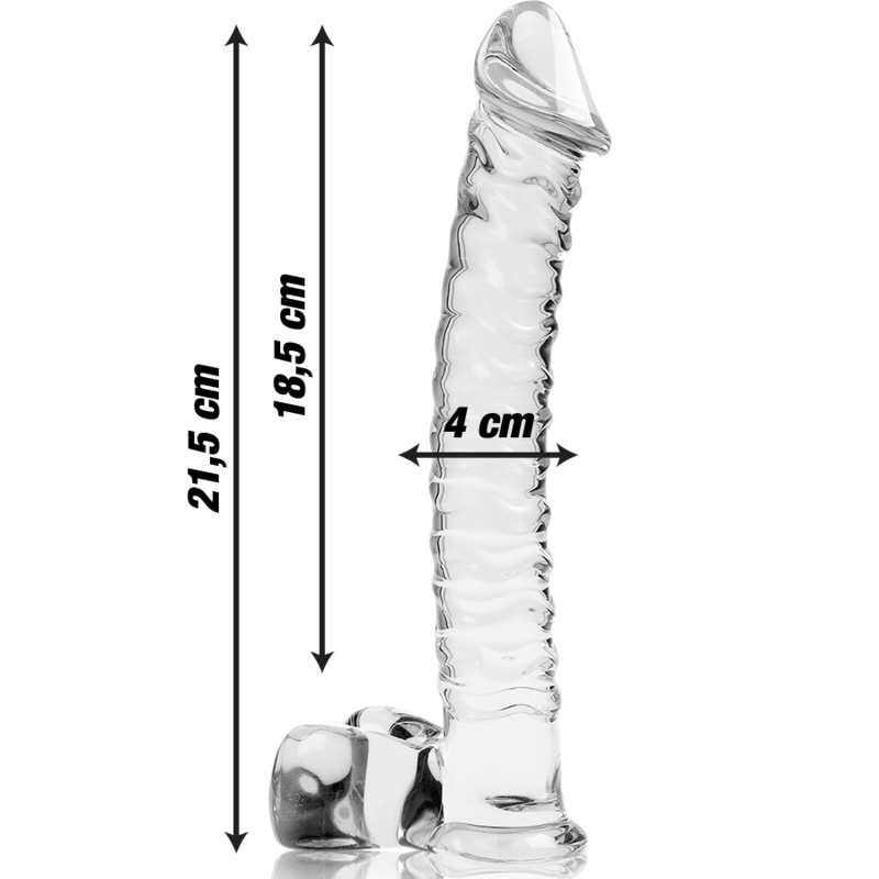 NEBULA SERIES BY IBIZA - MODELL 23 DILDO BOROSILIKATGLAS KLAR 21.5 CM -O- 4 CM