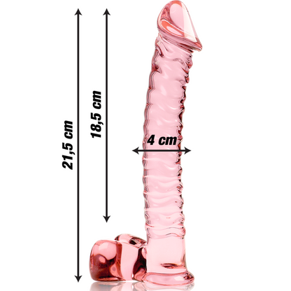 NEBULA SERIES BY IBIZA - MODELL 23 DILDO BOROSILIKATGLAS KLAR 21.5 CM -O- 4 CM