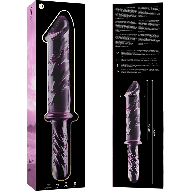 NEBULA SERIES BY IBIZA - MODELL 24 DILDO BOROSILIKATGLAS KLAR 28.5 CM -O- 5 CM - Vanelion Paradise