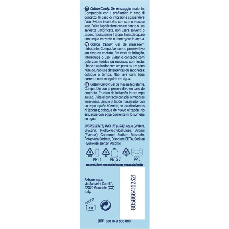 CONTROL - COTTON CANDY MASSAGEGEL 3 IN 1 200 ML - Vanelion Paradise