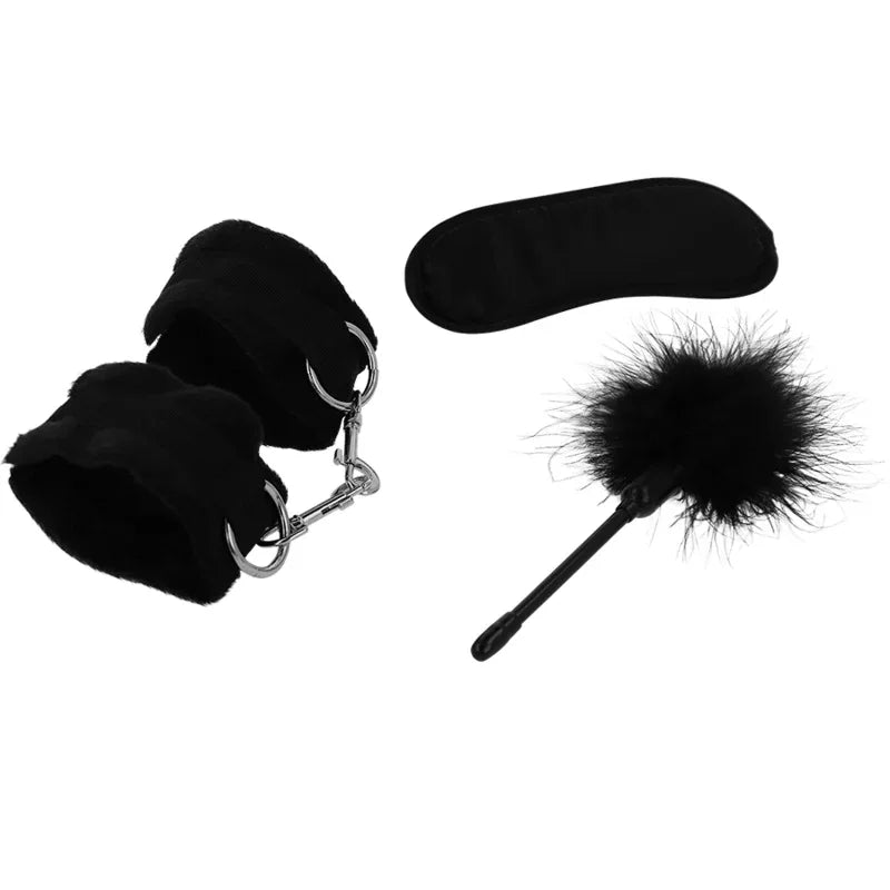 INTENSE - FETISH EROTIKSPIELSET 2 MIT HANDSCHELLEN, BLINDMASKE UND KITZEL - Vanelion Paradise