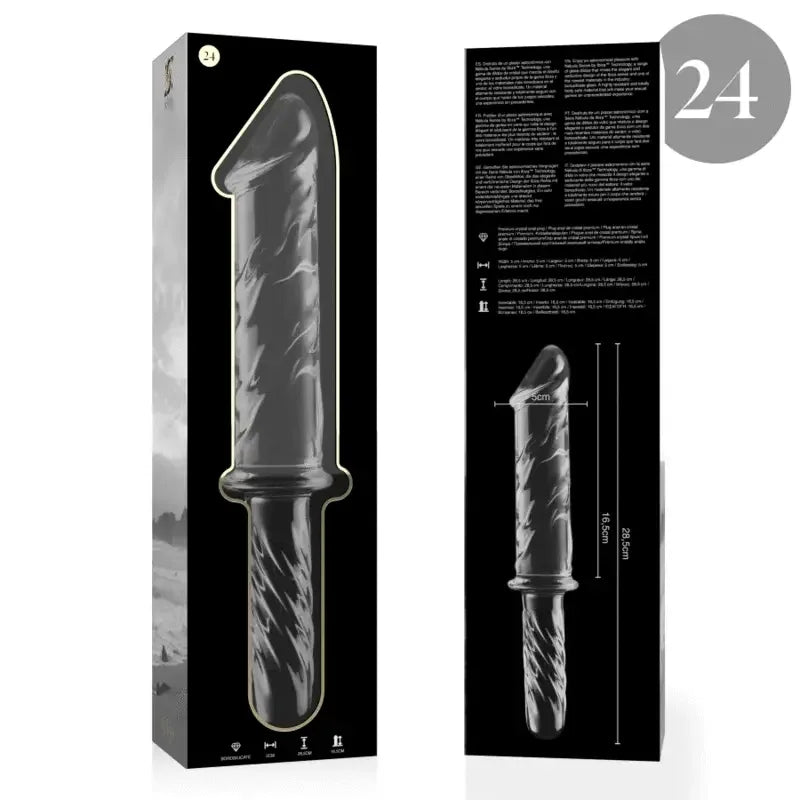 NEBULA SERIES BY IBIZA - MODELL 24 DILDO BOROSILIKATGLAS KLAR 28.5 CM -O- 5 CM - Vanelion Paradise