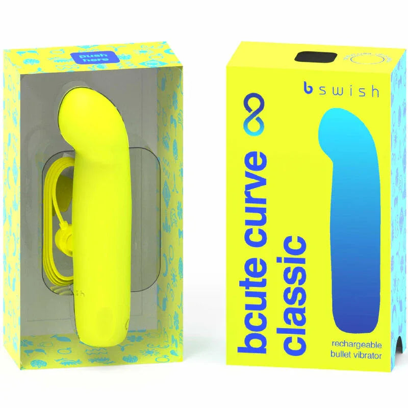 B SWISH - BCUTE CURVE INFINITE KLASSISCHER WIEDERAUFLADBARER SILIKONVIBRATOR GELB - Vanelion Paradise