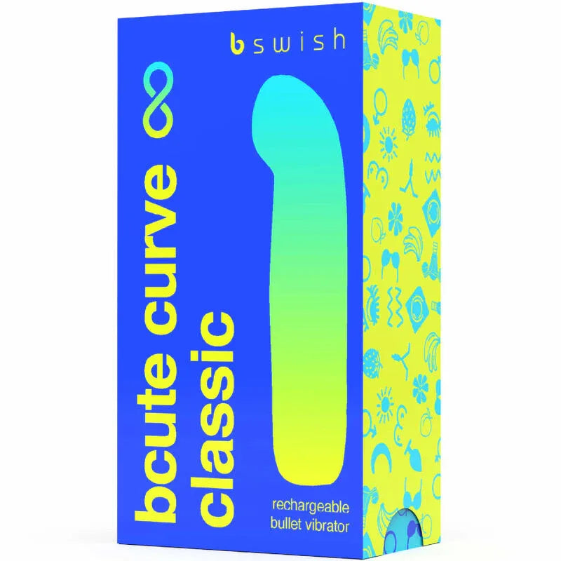 B SWISH - BCUTE CURVE INFINITE KLASSISCHER WIEDERAUFLADBARER VIBRATOR AUS BLAUEM SILIKON - Vanelion Paradise