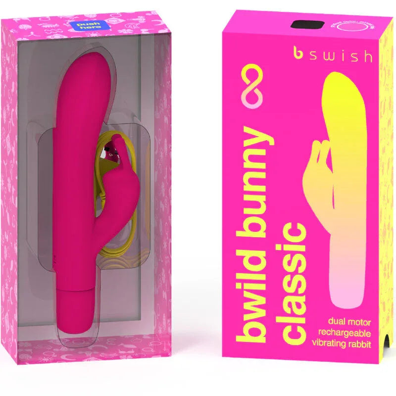 B SWISH - BWILD BUNNY INFINITE KLASSISCHER WIEDERAUFLADBARER VIBRATOR ROSA SILIKON - Vanelion Paradise