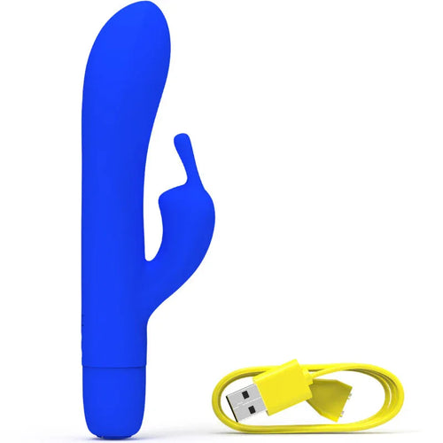 B SWISH - BWILD BUNNY INFINITE KLASSISCHER WIEDERAUFLADBARER VIBRATOR AUS BLAUEM SILIKON - Vanelion Paradise