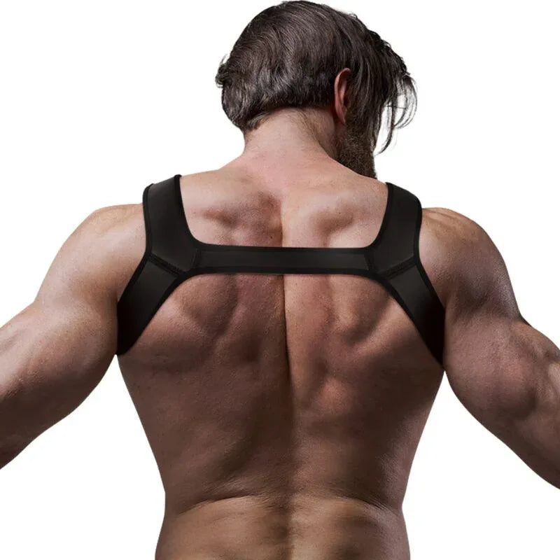 FETISH SUBMISSIVE ATTITUDE - NEOPREN-BRUSTGESCHIRR FÜR MÄNNER, GRÖSSE M - Vanelion Paradise