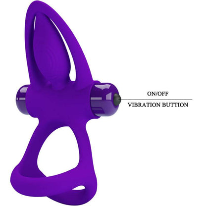 PRETTY LOVE - VIBRATORRING 10 VIBRATIONEN LILA SILIKON