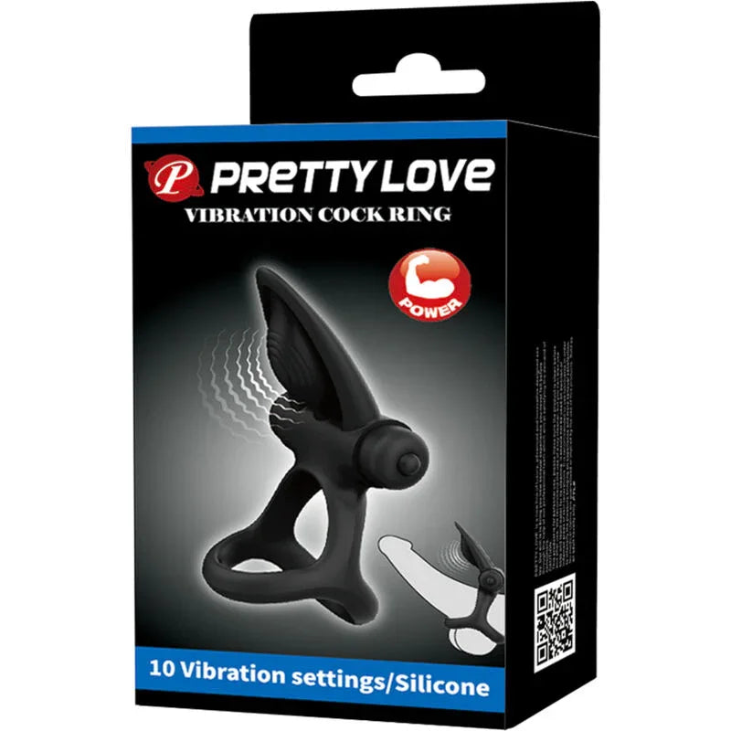 PRETTY LOVE - VIBRATIONSRING 10 VIBRATIONEN SCHWARZES SILIKON - Vanelion Paradise