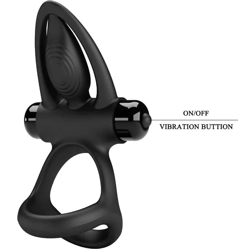 PRETTY LOVE - VIBRATIONSRING 10 VIBRATIONEN SCHWARZES SILIKON - Vanelion Paradise