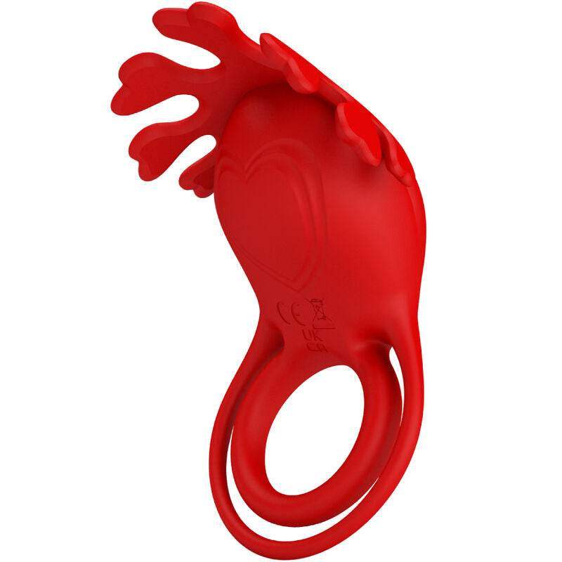 PRETTY LOVE - RUBEN VIBRATORRING 7 VIBRATIONEN SILIKON ROT - Vanelion Paradise