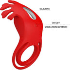 PRETTY LOVE - RUBEN VIBRATORRING 7 VIBRATIONEN SILIKON ROT - Vanelion Paradise