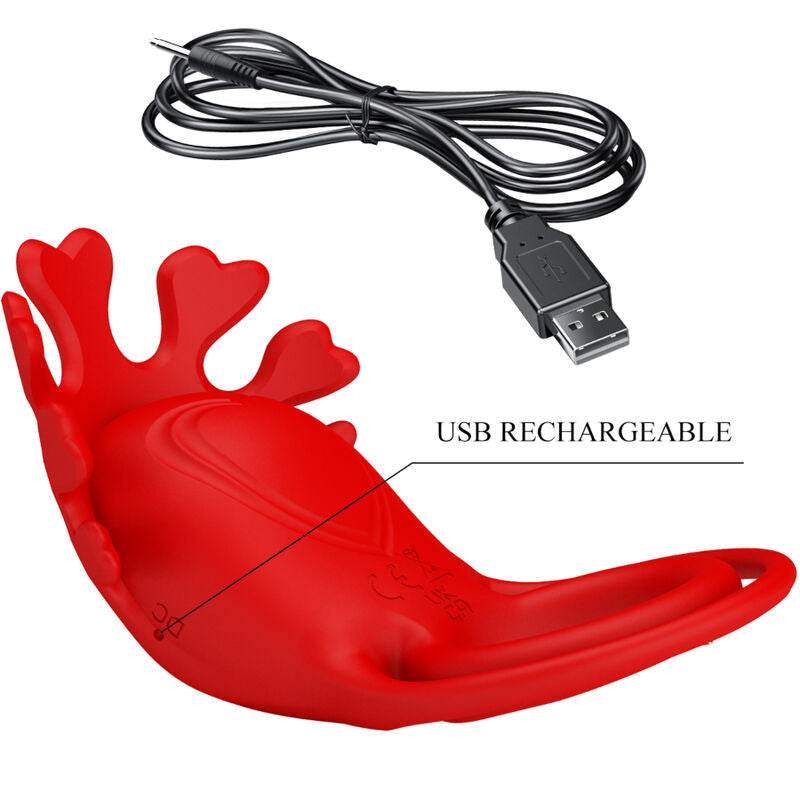 PRETTY LOVE - RUBEN VIBRATORRING 7 VIBRATIONEN SILIKON ROT - Vanelion Paradise