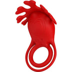 PRETTY LOVE - RUBEN VIBRATORRING 7 VIBRATIONEN SILIKON ROT - Vanelion Paradise
