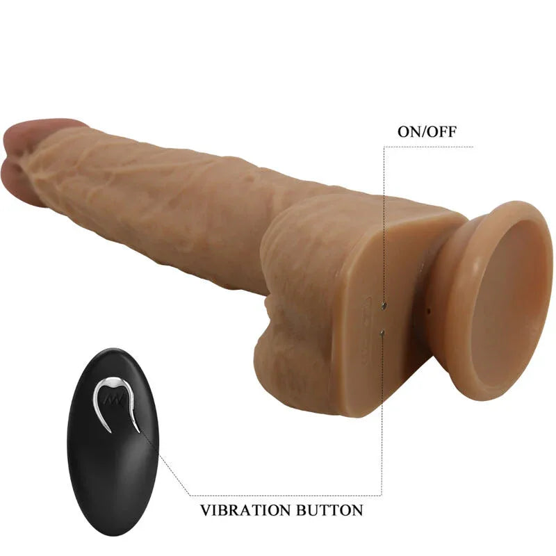 PRETTY LOVE - JONATHAN SILIKONDILDO 3 VIBRATIONEN + 3 EINFÜHRMASSNAHMEN FERNBEDIENUNG 21 CM - Vanelion Paradise