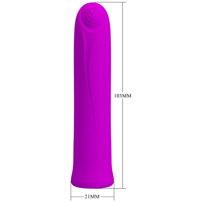 PRETTY LOVE - CURTIS MINI SUPER POWER VIBRATOR 12 LILA SILIKONVIBRATIONEN