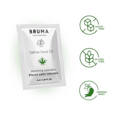 BRUMA - SATIVA-SAMENÖL-GLEITGEL MIT WÄRMENDEM CANNABISGESCHMACK 6 ml