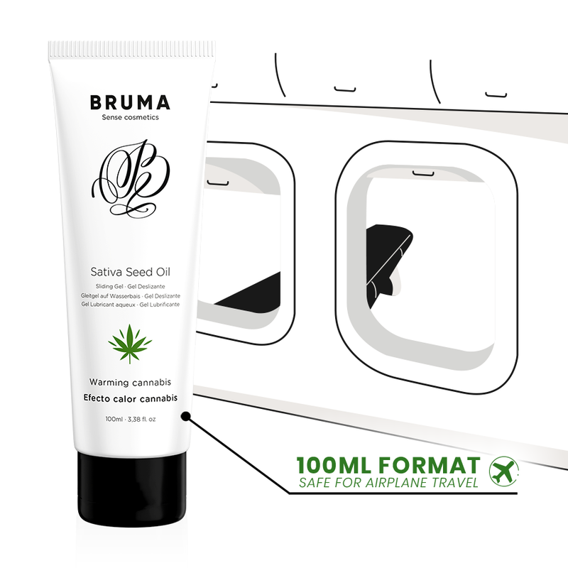 BRUMA - SATIVA-SAMENÖL-GLEITGEL MIT WÄRMENDEM CANNABISGESCHMACK 100 ml - Vanelion Paradise